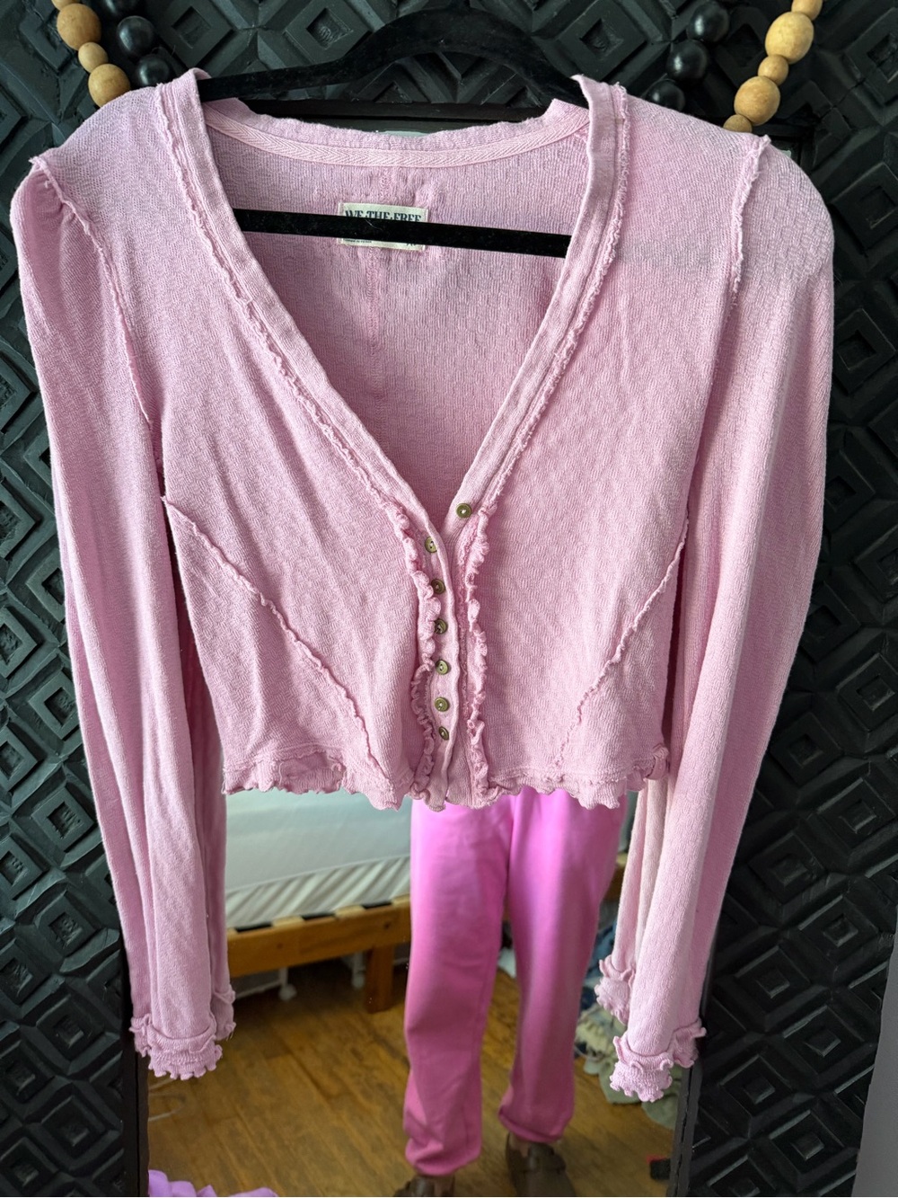 We The Free pastel pink knit top